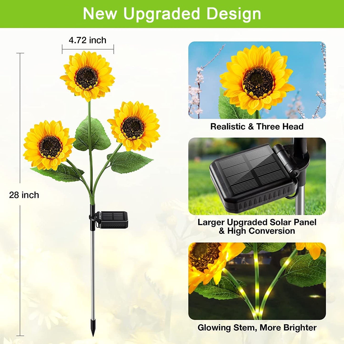 🌻Sunflower Solar Garden Stake Led Lights 🔥🔥 Buy 2 Get 1 Free🔥🔥
