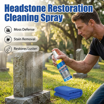60% off⏰BUY 2 GET 1 FREE!🎁Headstone Cleaning & Restoration Spray – Remove Stains Instantly (Copy)