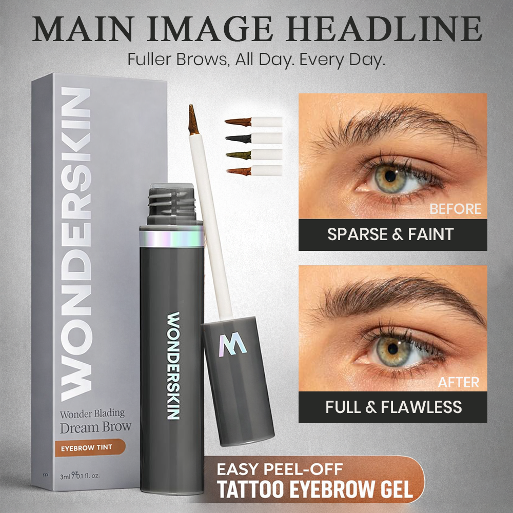 💜Wonderskin WONDER BLADING Dream Brow Gel Serum – Waterproof, Volumising, Buildable Colour & Brow-Boosting Care for Fuller, Healthier Brows Makeup