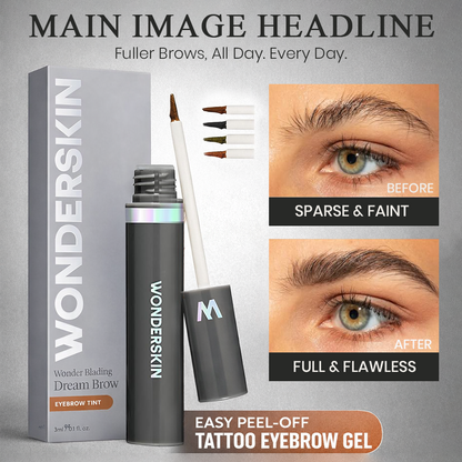 💜Wonderskin WONDER BLADING Dream Brow Gel Serum – Waterproof, Volumising, Buildable Colour & Brow-Boosting Care for Fuller, Healthier Brows Makeup