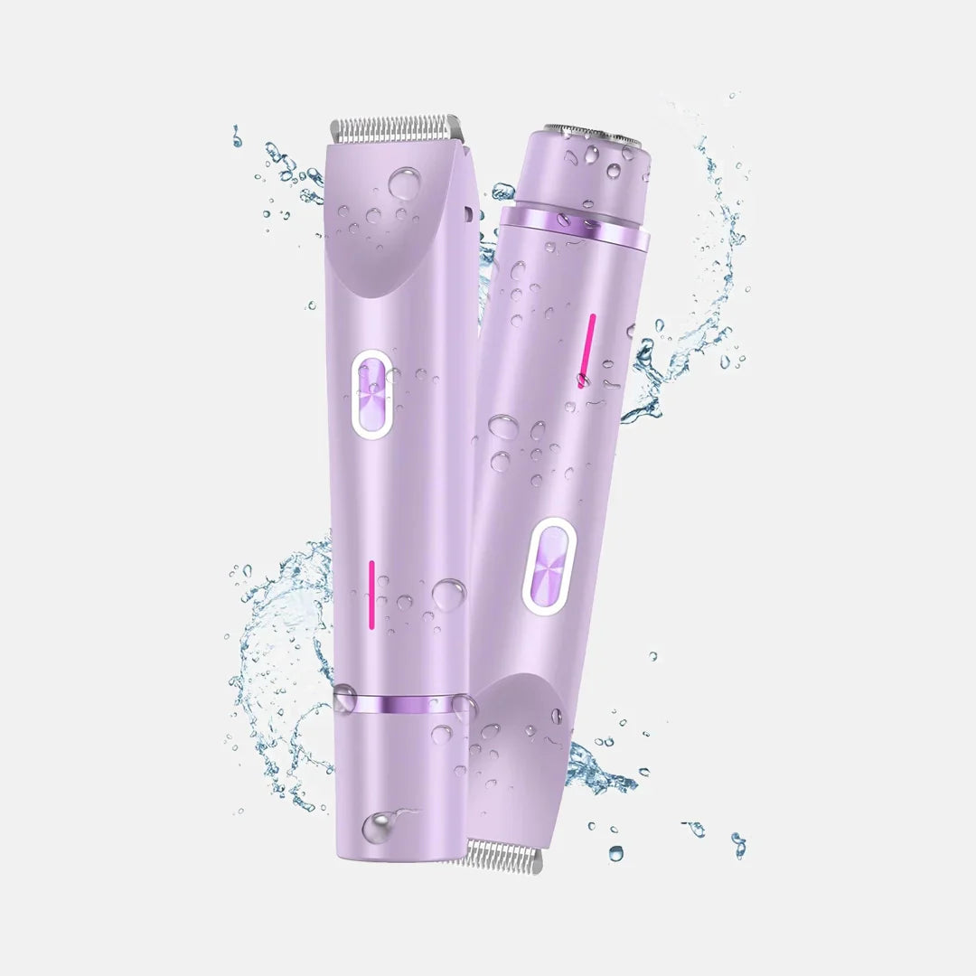 🔥 2-in-1 Painless Bikini Hair Trimmer ✨ Upgraded version: LCD display + long battery life + powerful and quiet operation + full body hair removal