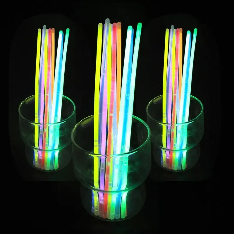✨ 10–50Pcs Fluorescence Sticks – Multicolor Glowing Sticks 🌈 Bright Colorful Light • 🔄 Bendable Glow Bracelets 🥳 Perfect for Parties & Night Events