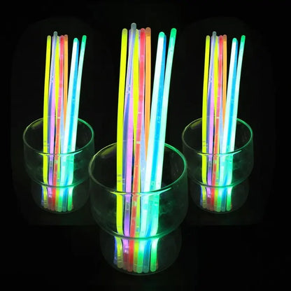 ✨ 10–50Pcs Fluorescence Sticks – Multicolor Glowing Sticks 🌈 Bright Colorful Light • 🔄 Bendable Glow Bracelets 🥳 Perfect for Parties & Night Events