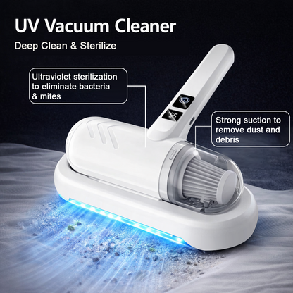 60%off🌟Fully upgraded⚡50K+ SOLD!💝Bed vacuum cleaner with UV-C light – beating, vacuuming, and UV sterilization all in one!💥 (Copy)