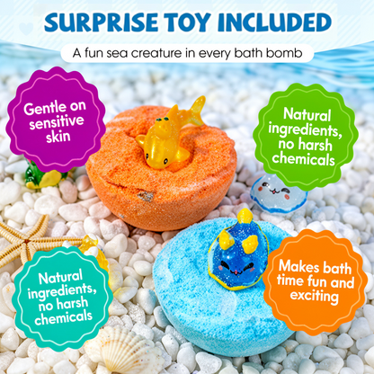 🛁 [12-piece gift set with bath bombs for children 💙] – A new surprise from the underwater world every day for 12 days! 🐳 🎁