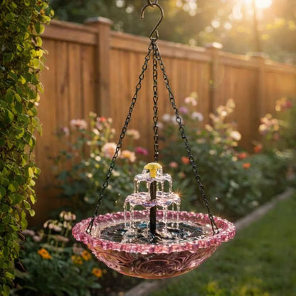 🔥🔥2026 Spring Sale 50% Off--🐦Solar Cascade Hanging Bird Bath Fountain