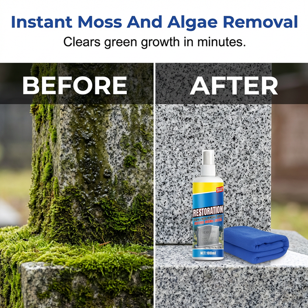 60% off⏰BUY 2 GET 1 FREE!🎁Headstone Cleaning & Restoration Spray – Remove Stains Instantly (Copy)