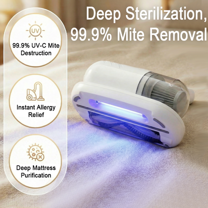 60%off🌟Fully upgraded⚡50K+ SOLD!💝Bed vacuum cleaner with UV-C light – beating, vacuuming, and UV sterilization all in one!💥 (Copy)