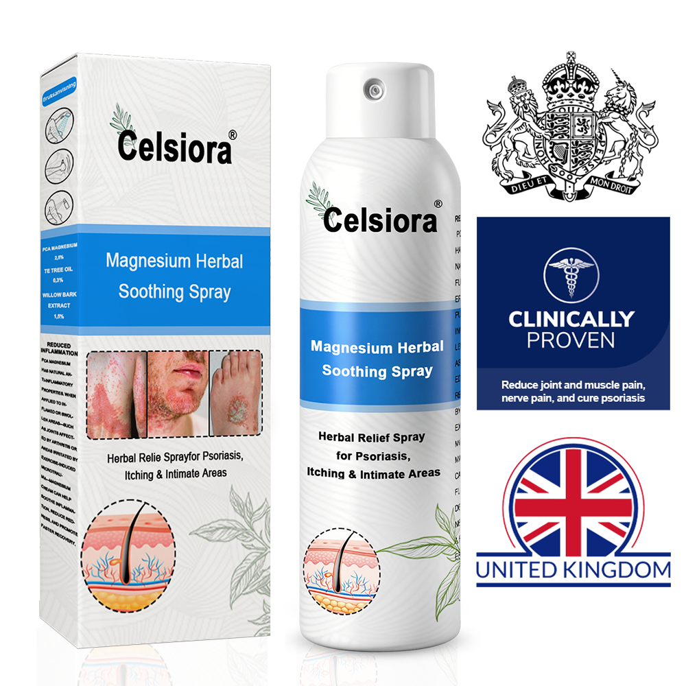 2 UK 80%off ✅ Official Store: Celsiora® Magnesium Herbal Psoriasis Spray 👨‍⚕️ MHRA Approved (for the treatment of psoriasis and eczema, improvement of bacterial infections in the genital area, treatment of acne and warts) (Copy) (Copy)