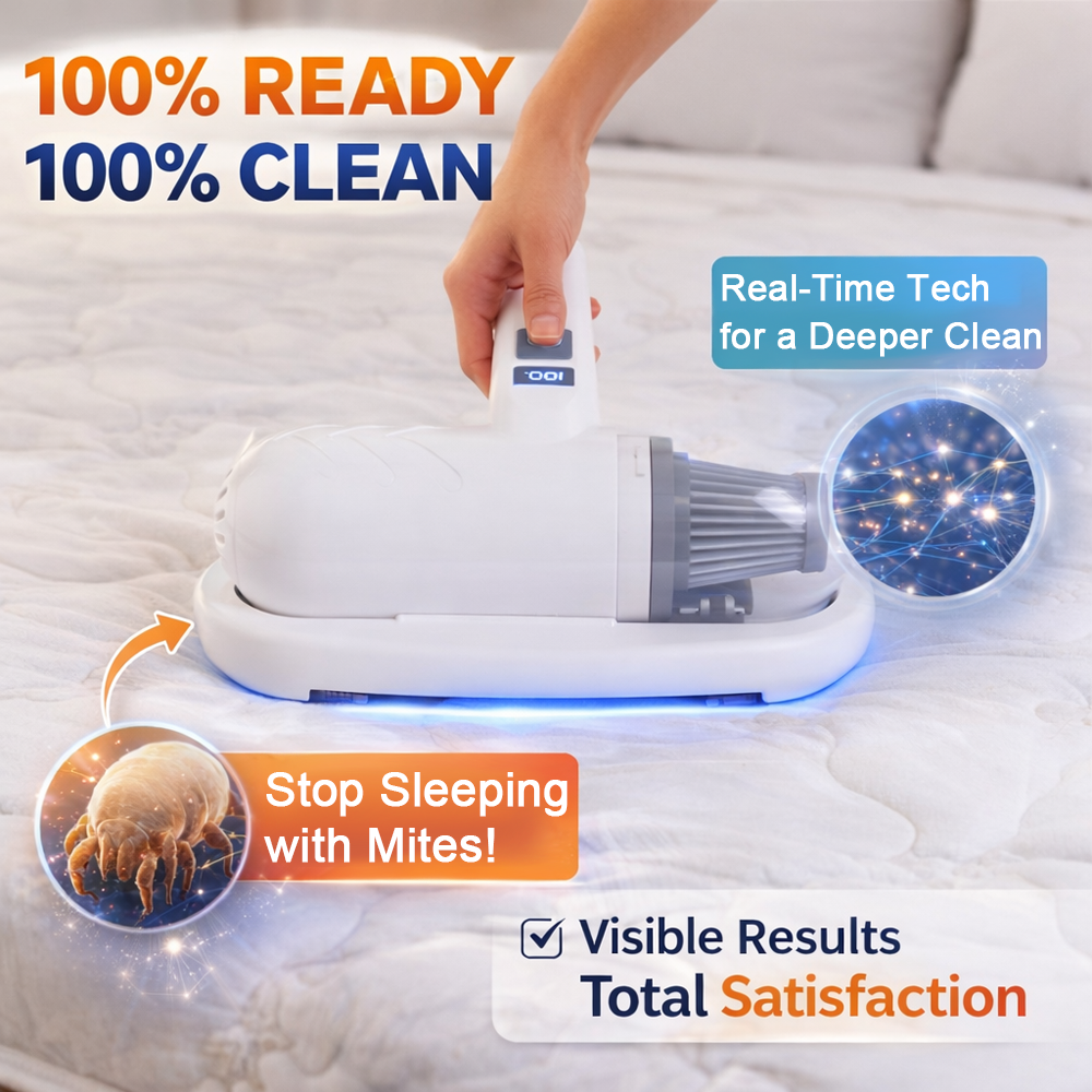 60%off🌟Fully upgraded⚡50K+ SOLD!💝Bed vacuum cleaner with UV-C light – beating, vacuuming, and UV sterilization all in one!💥 (Copy)