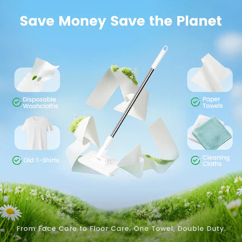 💥2026 Hot Sale🔥🧹Disposable Dust Mop with 5 Reusable Cloths