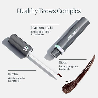 💜Wonderskin WONDER BLADING Dream Brow Gel Serum – Waterproof, Volumising, Buildable Colour & Brow-Boosting Care for Fuller, Healthier Brows Makeup
