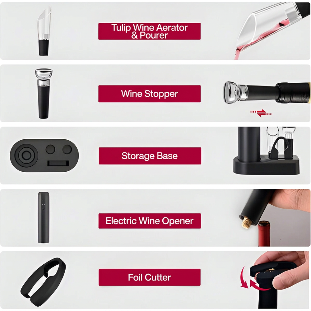 Electric Wine Opener Set
