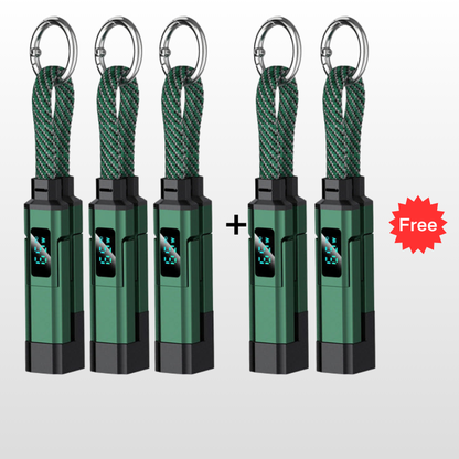🔥HOT SALE 40% OFF🔥4-in-1 Digital Display Keychain Charging Cable