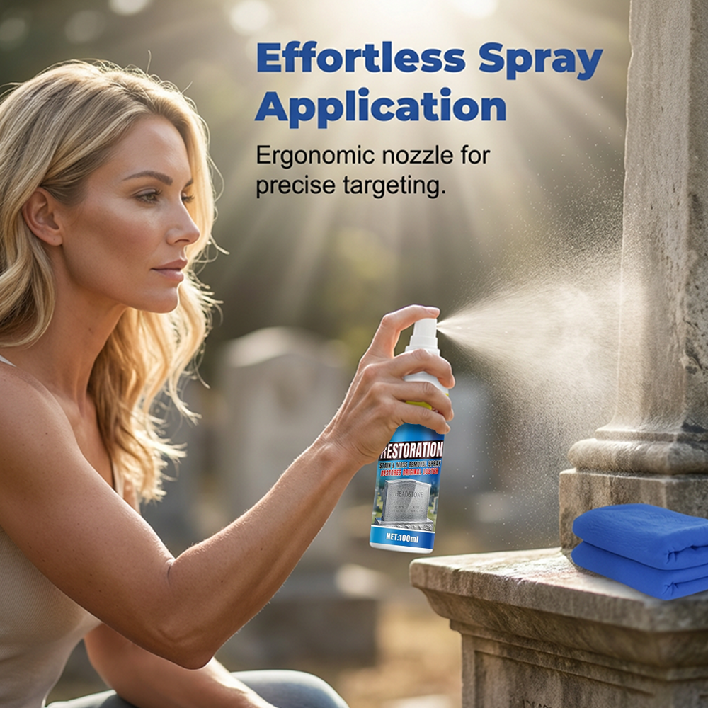 ⏰BUY 2 GET 1 FREE!🎁Headstone Cleaning & Restoration Spray – Remove Stains Instantly