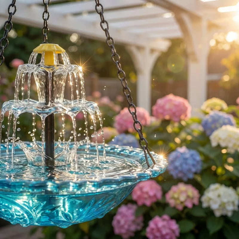 60%off🔥🔥2026 Spring Sale 50% Off--🐦Solar Cascade Hanging Bird Bath Fountain (Copy)