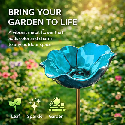 💖🎁 Mother's Day gifts for 2026 with 49% off 🎁Handcrafted metal garden stake featuring a flower and a bird 🐦