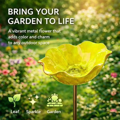 💖🎁 Mother's Day gifts for 2026 with 49% off 🎁Handcrafted metal garden stake featuring a flower and a bird 🐦