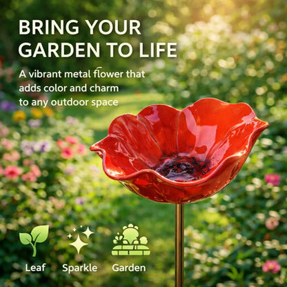 💖🎁 Mother's Day gifts for 2026 with 49% off 🎁Handcrafted metal garden stake featuring a flower and a bird 🐦