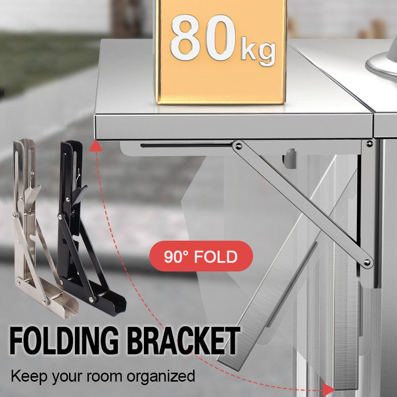 📚 Instant Fold Multi-Use Bracket – Declutter Kitchen/Study, Space-Saving & Sturdy Organizer in Seconds ✨