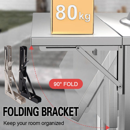 📚 Instant Fold Multi-Use Bracket – Declutter Kitchen/Study, Space-Saving & Sturdy Organizer in Seconds ✨
