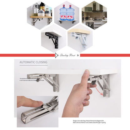 📚 Instant Fold Multi-Use Bracket – Declutter Kitchen/Study, Space-Saving & Sturdy Organizer in Seconds ✨