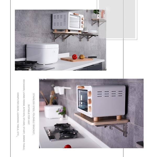 📚 Instant Fold Multi-Use Bracket – Declutter Kitchen/Study, Space-Saving & Sturdy Organizer in Seconds ✨