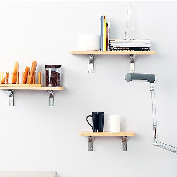 📚 Instant Fold Multi-Use Bracket – Declutter Kitchen/Study, Space-Saving & Sturdy Organizer in Seconds ✨