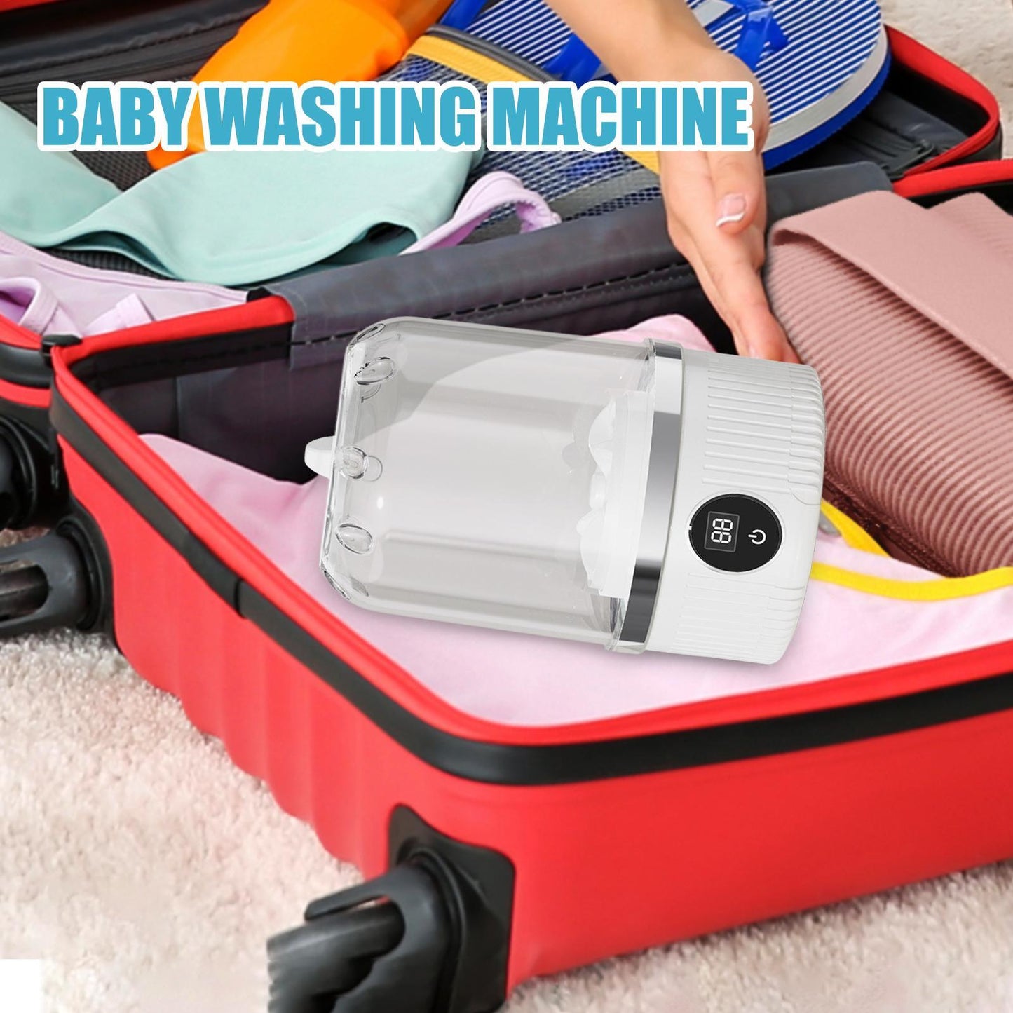 🔥Flash Sale(🚀50%OFF)⏳Portable small washing machine