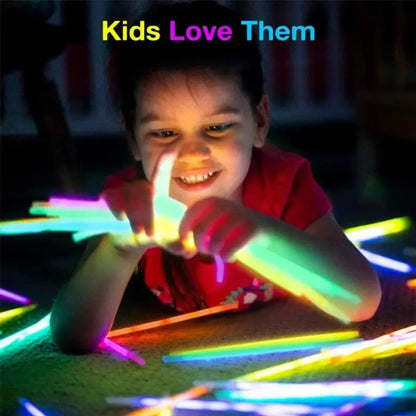 ✨ 10–50Pcs Fluorescence Sticks – Multicolor Glowing Sticks 🌈 Bright Colorful Light • 🔄 Bendable Glow Bracelets 🥳 Perfect for Parties & Night Events