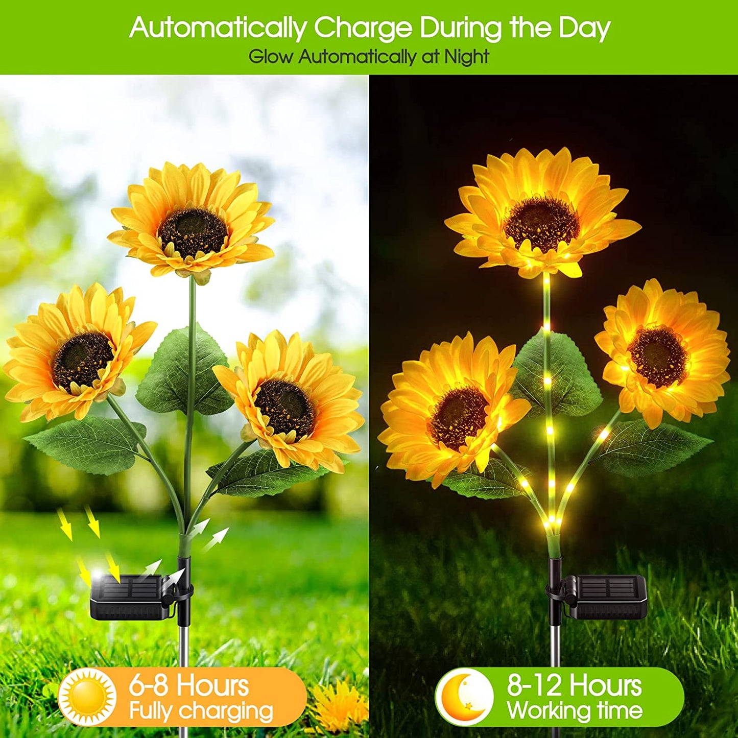 🌻Sunflower Solar Garden Stake Led Lights 🔥🔥 Buy 2 Get 1 Free🔥🔥