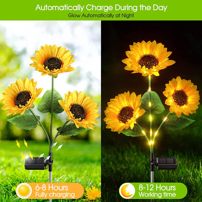 🌻Sunflower Solar Garden Stake Led Lights 🔥🔥 Buy 2 Get 1 Free🔥🔥