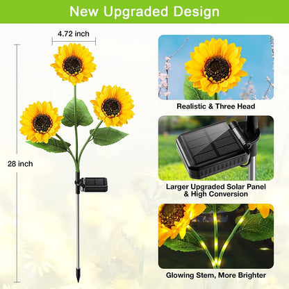 🌻Sunflower Solar Garden Stake Led Lights 🔥🔥 Buy 2 Get 1 Free🔥🔥