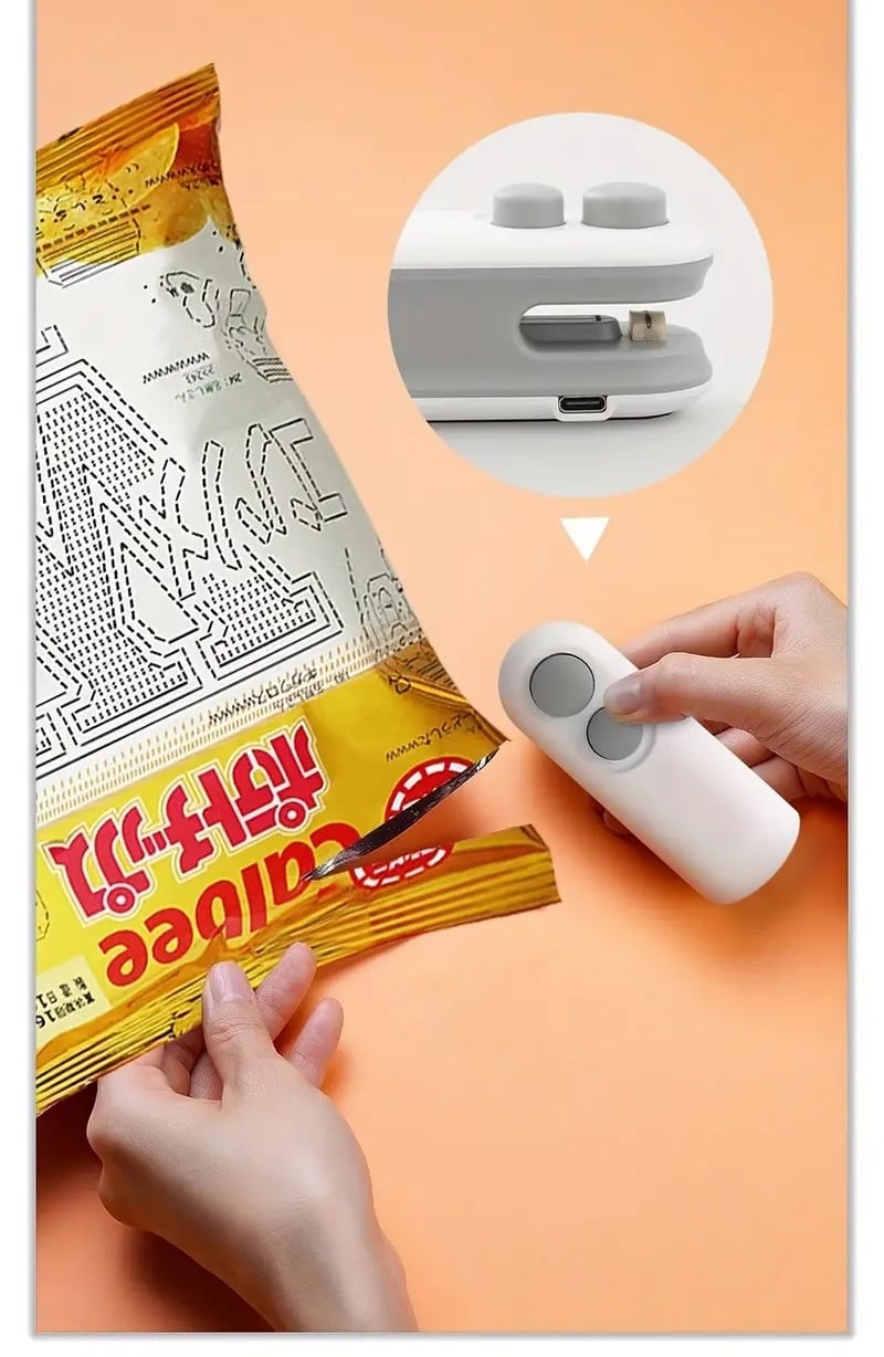 💥Mini Sealer Small Household Hand Pressure Sealer Portable Snack Plastic Bag Heat Sealing Machine -Remifa®