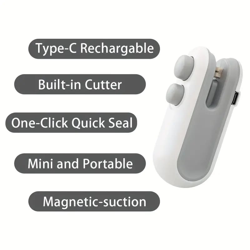 💥Mini Sealer Small Household Hand Pressure Sealer Portable Snack Plastic Bag Heat Sealing Machine -Remifa®