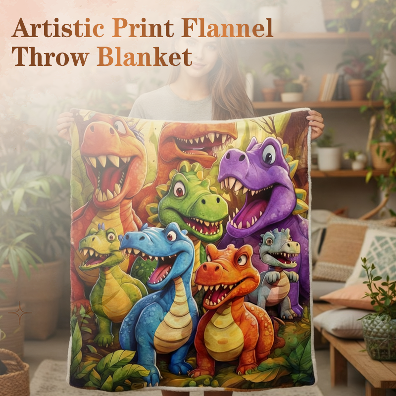 🎉2026 New Year Sale 50% OFF💕Artistic Print Flannel Throw Blanket -Remifa®