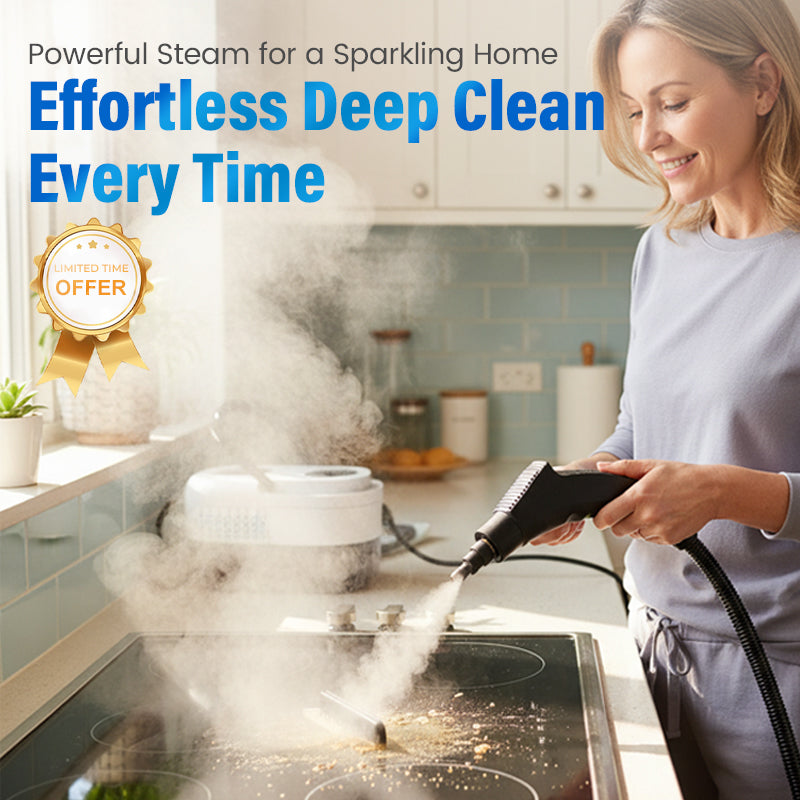 60%off🥳2026 HOT SALE🥳💞50K+ SOLD!📢⏰ 50% OFF! High‑Temp Steam Cleaner – 105°C steam, 15s heat‑up. Kills 99.9% germs, no chemicals. 6 levels, large 1100ml tank. Multi‑surface magic! 🔥✨ (Copy)