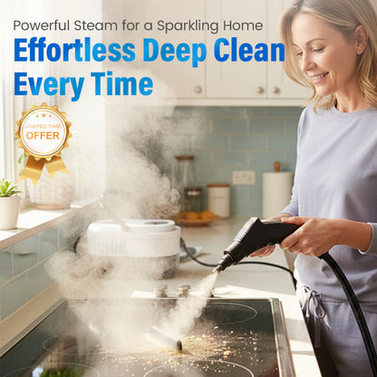 60%off🥳2026 HOT SALE🥳💞50K+ SOLD!📢⏰ 50% OFF! High‑Temp Steam Cleaner – 105°C steam, 15s heat‑up. Kills 99.9% germs, no chemicals. 6 levels, large 1100ml tank. Multi‑surface magic! 🔥✨ (Copy)