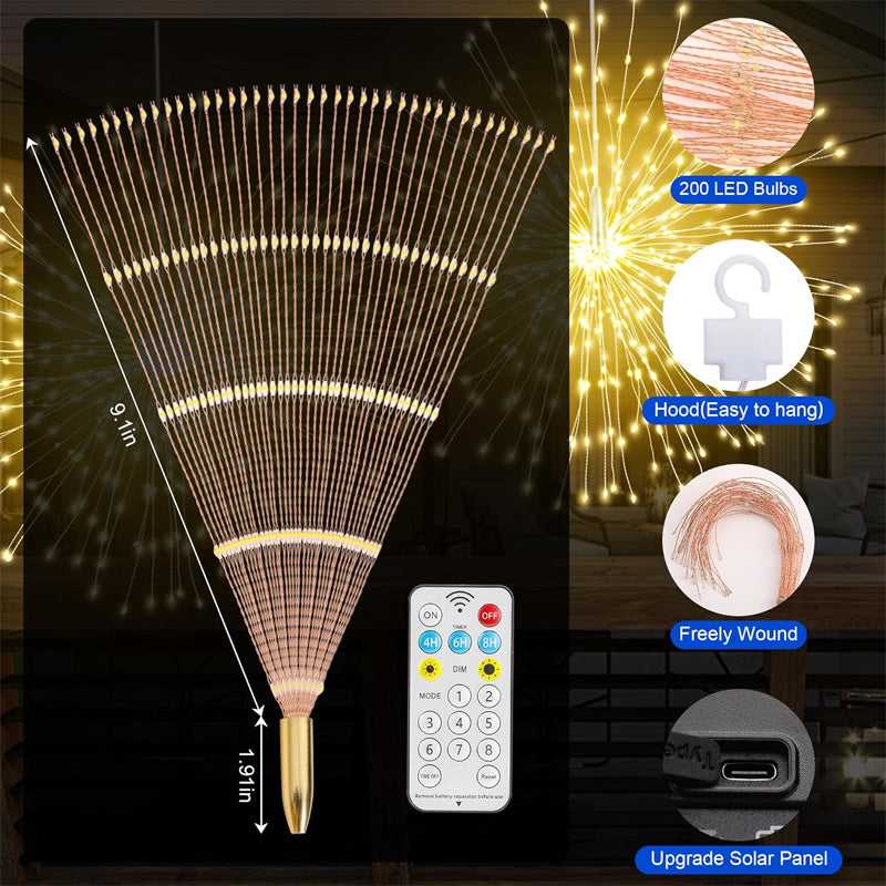 🔥48% discount while stocks last!🎉Solar fireworks fairy lights for gardens and parties
