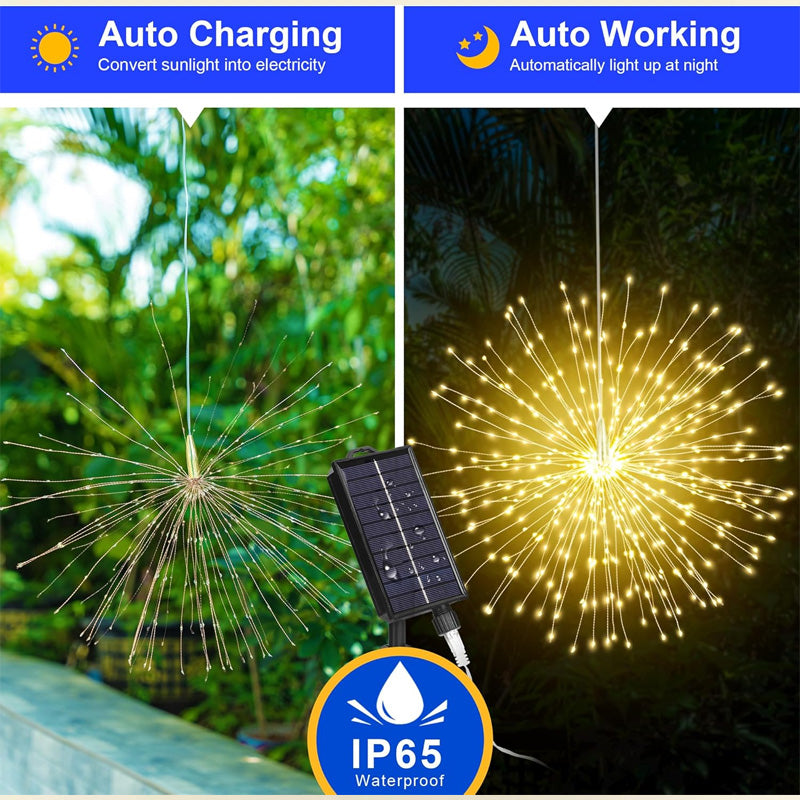 🔥48% discount while stocks last!🎉Solar fireworks fairy lights for gardens and parties