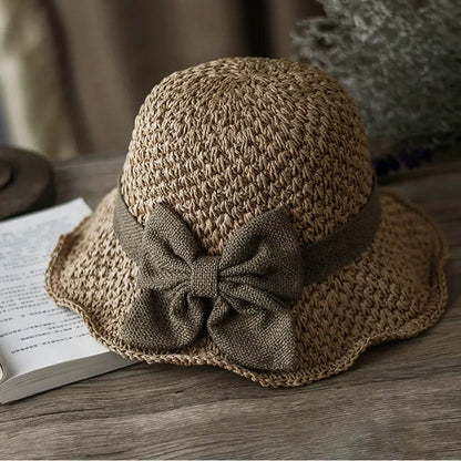 🧢 48% OFF NOW! 🌞 Elegant Woven Straw Sun Hat with Bow – Breathable, Foldable & Perfect for Beach & Travel 👒