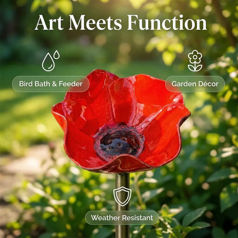 💖🎁 Mother's Day gifts for 2026 with 49% off 🎁Handcrafted metal garden stake featuring a flower and a bird 🐦