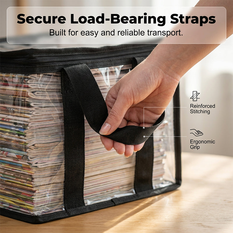 Transparent Large-Capacity Dustproof & Moisture-Proof Book Storage Bag