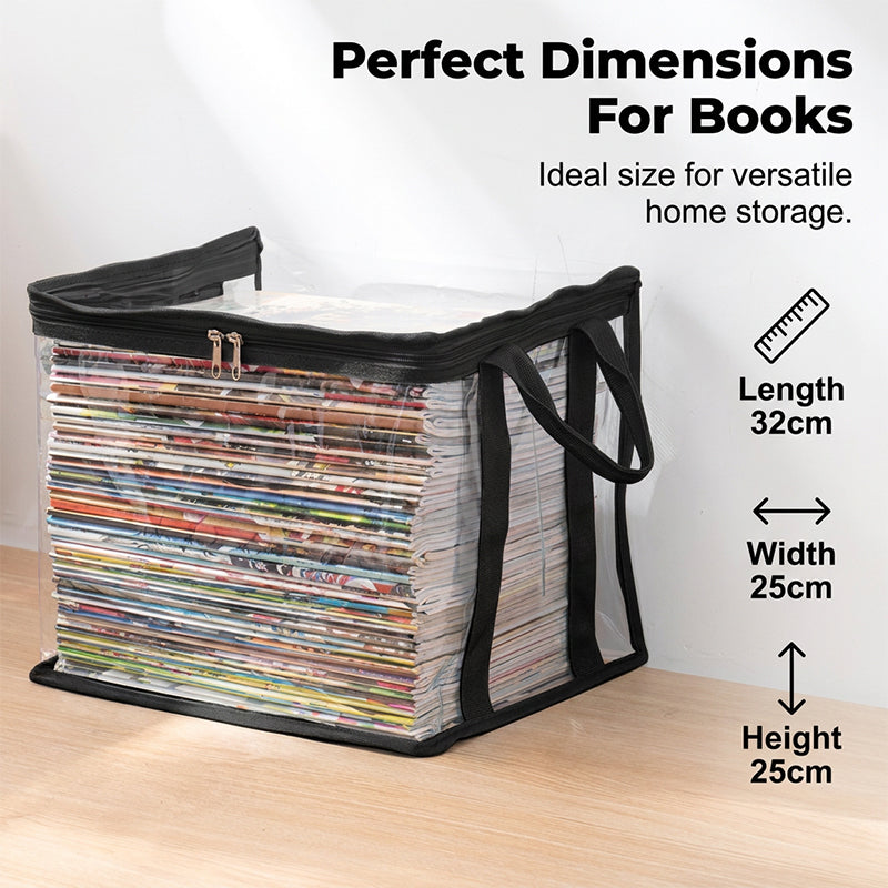Transparent Large-Capacity Dustproof & Moisture-Proof Book Storage Bag