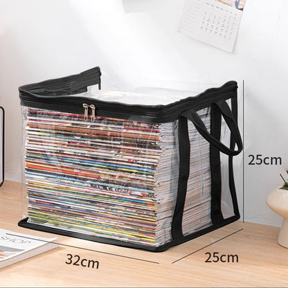 Transparent Large-Capacity Dustproof & Moisture-Proof Book Storage Bag