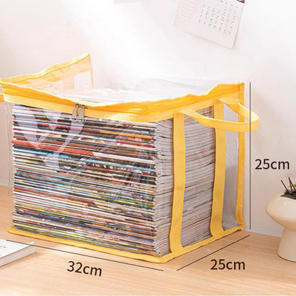 Transparent Large-Capacity Dustproof & Moisture-Proof Book Storage Bag